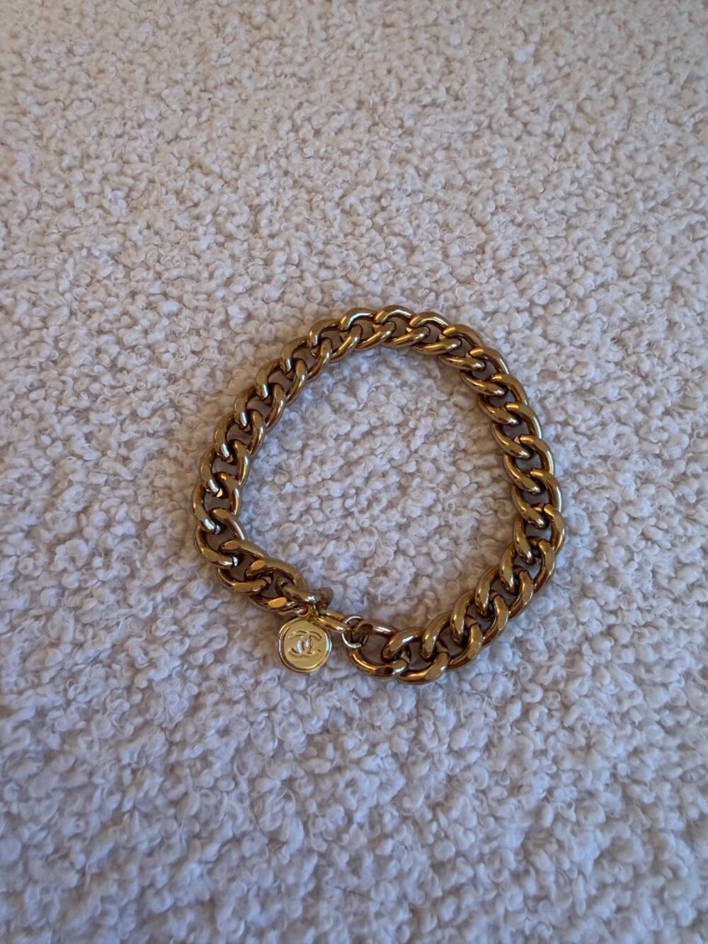 Authentic CHANEL Holiday CC Logo Charm Bracelet